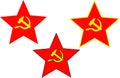 Soviet star, hammer and sickle Royalty Free Stock Photo