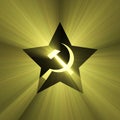 Soviet star symbol sun light flare