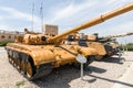 Soviet T-72M tank is on the Memorial Site near the Armored Corps Museum in Latrun, Israel Royalty Free Stock Photo