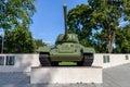 Soviet tank on a public memorial place