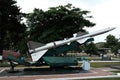 A SA-2 S-75 Dvina air defense missile was displayed at Museum Pusat TNI AU Dirgantara Mandala. Royalty Free Stock Photo
