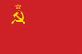 Soviet Union flag, official colors and proportion correctly. Soviet Union flag. Royalty Free Stock Photo