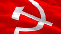 Soviet Union waving flag. National 3d Communist flag waving. Sign of USSR CCCP seamless loop animation. Communist flag HD