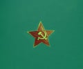 Soviet ussr star on green