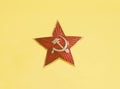 Soviet ussr star on yellow