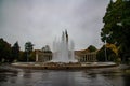 Soviet war memorial with fountain in Vienna