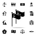 Soviet and working flag icon. Detailed set of communism and socialism icons. Premium graphic design. One of the collection icons Royalty Free Stock Photo