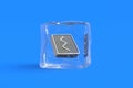 Sowilo rune in ice cube Royalty Free Stock Photo