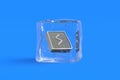 Sowilo rune in ice cube Royalty Free Stock Photo