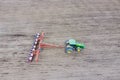 Sowing of corn. Tractor with a seeder on the field. Using a seeder for planting