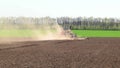 sowing work in the field with agronomic units