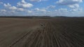 Sowing work in the field with agronomic units