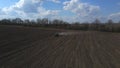 Sowing work in the field with agronomic units