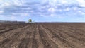 Sowing work in the field with agronomic units