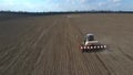 Sowing work in the field with agronomic units