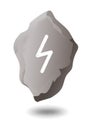 DRAWN RUNE SOWULO ON A GRAY STONE