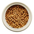 Soy beans in a ceramic jar Royalty Free Stock Photo