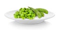 Soy beans in plate on white background Royalty Free Stock Photo