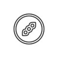 Soy beans seed outline icon