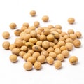 Soy beans seeds isolated on white background Royalty Free Stock Photo