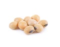 Soy beans on the white Royalty Free Stock Photo