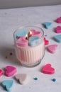 Soy Candle, Heart Shaped Handmade Scented Candle in a Glass