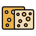 Soy cheese icon vector flat Royalty Free Stock Photo