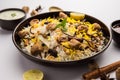 Soy Chunks Biryani is a healthy vegetarian rice recipe made with soybean nuggets and spices