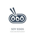 soy eggs icon in trendy design style. soy eggs icon isolated on white background. soy eggs vector icon simple and modern flat Royalty Free Stock Photo