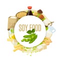 Soy food label.