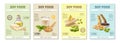 Soy Food Posters Set Royalty Free Stock Photo