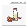 Soy milk color icon