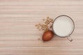 Soy milk,soybeans,egg Royalty Free Stock Photo