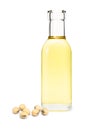 Soy bean oil white background Royalty Free Stock Photo