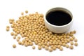 Soy sauce and beans Royalty Free Stock Photo