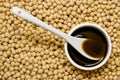 Soy sauce and beans Royalty Free Stock Photo