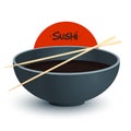 Soy Sauce for Sushi Icon . Vector illustration