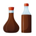 Soy sause bottles. Asian cuisine, Japanese food garmesh realistic cartoon illustration