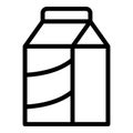 Soy tetrapack milk icon outline vector. Food soya