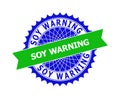 SOY WARNING Bicolor Clean Rosette Template for Stamps