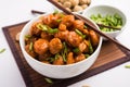 Glycine max Chunks or Soya Chunk Manchurian dry or with Gravy Royalty Free Stock Photo