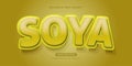 Soya editable text effect vector