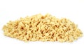 Soya flakes on white background