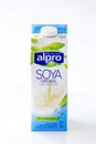 Soya Milk On Isolated Background