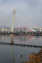 Soyanggang skywalk over Soyang river during winter afternoon at Chuncheon , South Korea : 11 February 2023