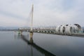 Soyanggang skywalk over Soyang river during winter afternoon at Chuncheon , South Korea : 11 February 2023