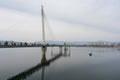 Soyanggang skywalk over Soyang river during winter afternoon at Chuncheon , South Korea : 11 February 2023