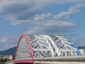 Soyanggang (Soyang river) bridge near skywalk in Chuncheon city of South Korea