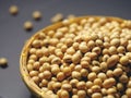 Soybean, dried soybeans in basket