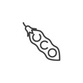 Soybean food line icon